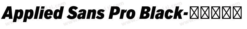 Applied Sans Pro Black字体转换